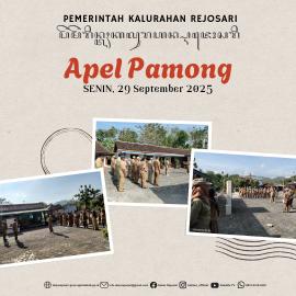 Apel Pamong Kalurahan Rejosari, Senin, 29 September 2025